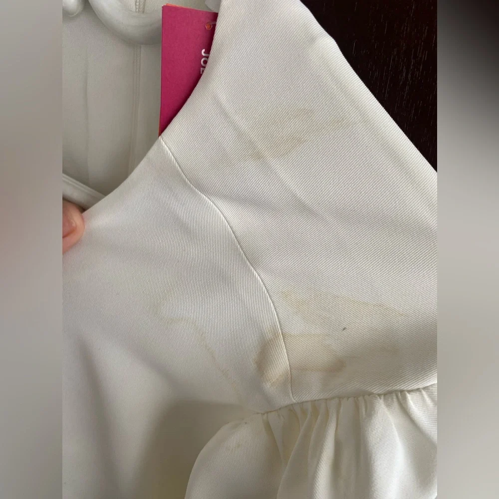 Joe Fresh x Roxy Earle BNWT women’s winter white key hole skater dress size 16 - Picture 5 of 12